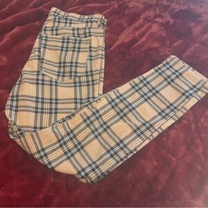 H&M Plaid Tan and Black Pants